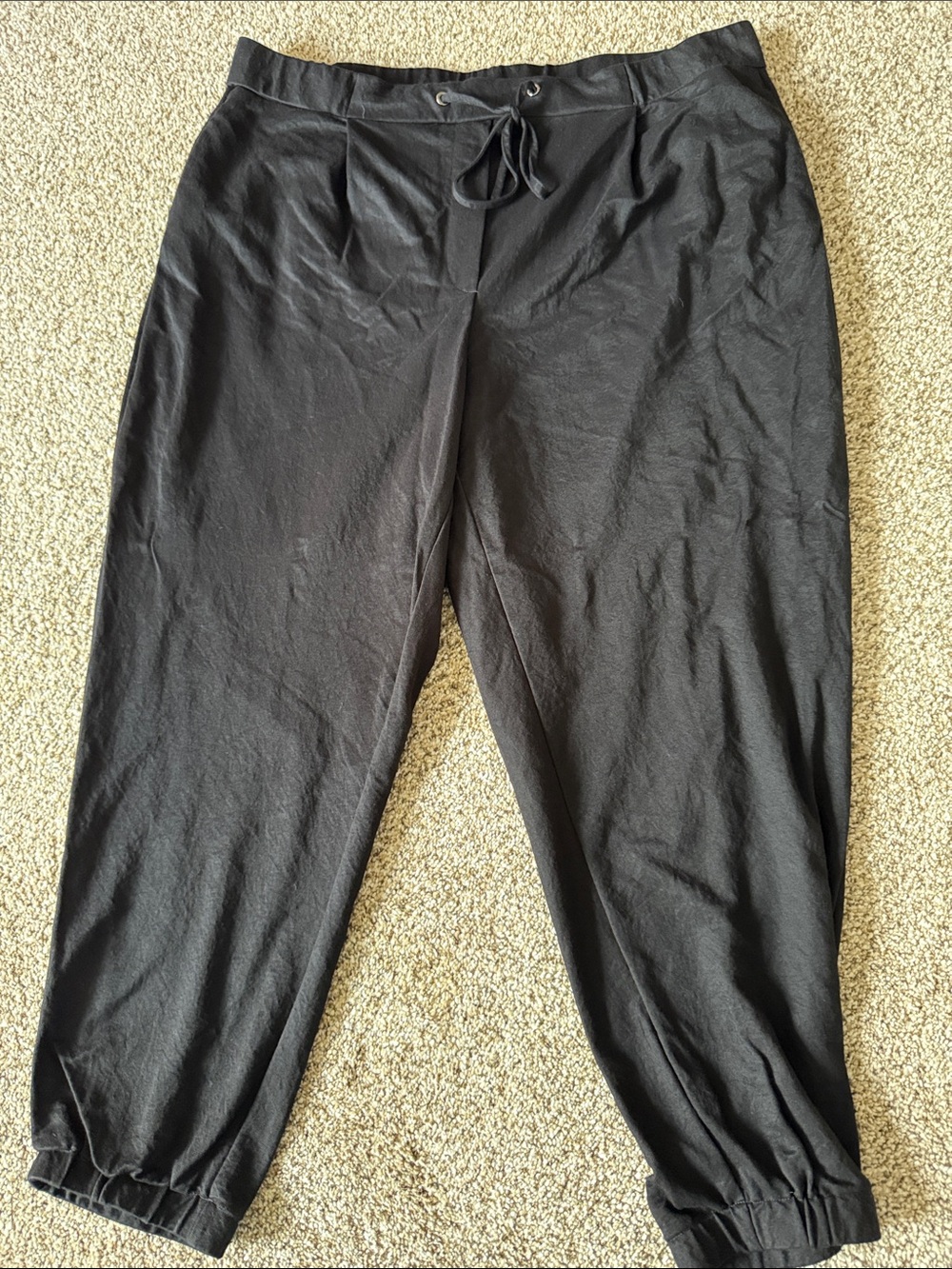 Reitmans Black Cropped Drawstring Pant